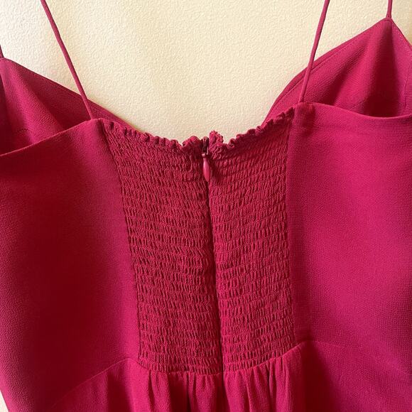 Reformation Kourtney Dress Sexy Date Tie Straps Red Cherry Size 2 - Picture 5 of 12